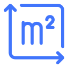 Icono de metros cuadrados